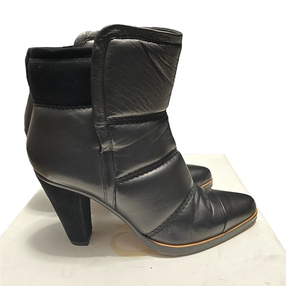 CHLOE Devon Boot Quilted Puffer Black Leather Ankle Boots - Picture 5 of 16